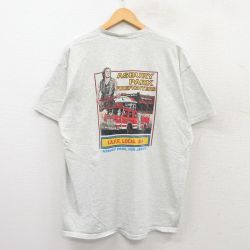 フルーツオブザルーム 00s 半袖Tシャツ 消防署 グレー XL | 古着