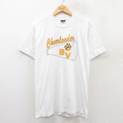 【50%OFF】M★古着 スクリーンスターズ 半袖 ビンテージ Tシャツ メンズ 80年代 80s メガホン チアリーダー クルーネック USA製 白 ホワイト 25jun02 中古
