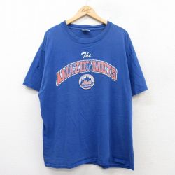 マジェスティック 00s 半袖Tシャツ ニューヨークメッツ ブルー XL | 古着