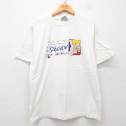 L★古着 半袖 ビンテージ Tシャツ メンズ 90年代 90s エルサルバドル コットン クルーネック 白 ホワイト 25jun03 中古