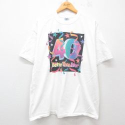 XL★古着 半袖 ビンテージ Tシャツ メンズ 00年代 00s 40 コットン クルーネック 白 ホワイト 25jun03 中古