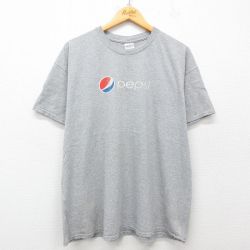 XL★古着 半袖 ビンテージ Tシャツ メンズ 00年代 00s ペプシ PEPSI 大きいサイズ クルーネック グレー 霜降り 25jun03 中古