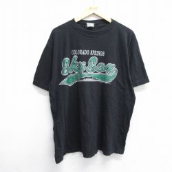 【50%OFF】90s 半袖Tシャツ コロラドスプリングススカイソックス ブラック XL | 古着