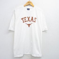 【20%OFF】XL★古着 半袖 ビンテージ Tシャツ メンズ 00年代 00s テキサス 大きいサイズ コットン クルーネック 白 ホワイト 25jun03 中古