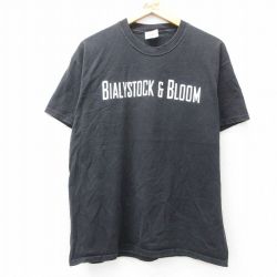 L★古着 ヘインズ Hanes 半袖 ビンテージ Tシャツ メンズ 00年代 00s BIALYSTOCK & BLOOM コットン クルーネック 黒 ブラック 25jun03 中古