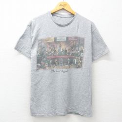 L★古着 半袖 ビンテージ Tシャツ メンズ 00年代 00s The Last Suppah クルーネック グレー 霜降り 25jun03 中古