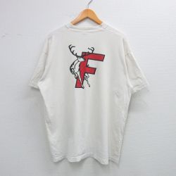 XL★古着 フルーツオブザルーム 半袖 ビンテージ Tシャツ メンズ 90年代 90s FAIRFIELD コットン クルーネック USA製 白 ホワイト 25jun03 中古