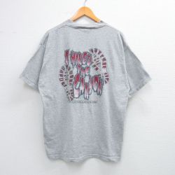 XL★古着 TULTEX 半袖 ビンテージ Tシャツ メンズ 90年代 90s GRAND CANYON クルーネック グレー 霜降り 25jun03 中古
