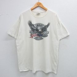 ヘインズ 00s 半袖Tシャツ 鳥 ホワイト XL | 古着