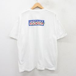【50%OFF】XL★古着 半袖 ビンテージ Tシャツ メンズ 00年代 00s INSTANT GAMES 大きいサイズ コットン クルーネック 白 ホワイト 25jun04 中古