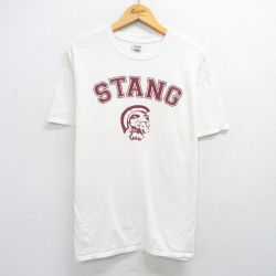 【20%OFF】XL★古着 半袖 ビンテージ Tシャツ メンズ 00年代 00s STANG 大きいサイズ コットン クルーネック 白 ホワイト 25jun07 中古
