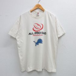 XL★古着 フルーツオブザルーム 半袖 ビンテージ Tシャツ メンズ 00年代 00s ALL PRO DAD コットン クルーネック 白 ホワイト 25jun07 中古