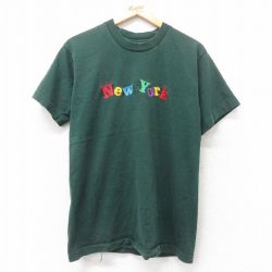フルーツオブザルーム 90s 半袖Tシャツ New York グリーン M | 古着
