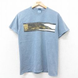 【50%OFF】M★古着 半袖 ビンテージ Tシャツ メンズ 00年代 00s NATIONAL LAKESHORE コットン クルーネック 薄紺 ネイビー 25jul08 中古
