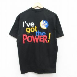 L★古着 リー Lee 半袖 ビンテージ Tシャツ メンズ 90年代 90s NFL コットン クルーネック USA製 黒 ブラック アメフト スーパーボウル 【spe】 25jul08 中古