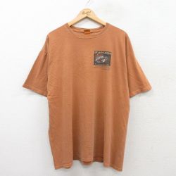XL★古着 半袖 ビンテージ Tシャツ メンズ 00年代 00s グランドキャニオン 大きいサイズ コットン クルーネック 茶 ブラウン 25jul08 中古