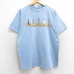 80s 半袖Tシャツ 灯台 アウターバンクス ネイビー L | 古着