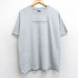 【50%OFF】XL★古着 ヘインズ Hanes 半袖 ビンテージ Tシャツ メンズ 00年代 00s I found the finish クルーネック グレー 霜降り 25jul09 中古