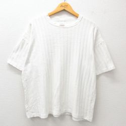 XL★古着 半袖 ビンテージ Tシャツ メンズ 80年代 80s 無地 大きいサイズ コットン クルーネック USA製 白 ホワイト 25jul09 中古