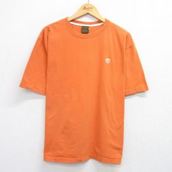 XL★古着 ティンバーランド 半袖 ビンテージ Tシャツ メンズ 00年代 00s ワンポイントロゴ 大きいサイズ コットン クルーネック オレンジ 25jul10 中古