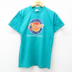 M★古着 ジャージーズ 半袖 ビンテージ Tシャツ メンズ 90年代 90s シカゴ コットン クルーネック USA製 青緑 25jul10 中古