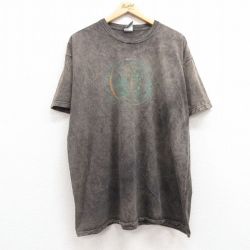 XL★古着 半袖 ビンテージ Tシャツ メンズ 00年代 00s ココペリホピ族 大きいサイズ コットン クルーネック 黒他 ブラック 25jul10 中古