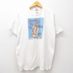 XL★古着 フルーツオブザルーム 半袖 ビンテージ Tシャツ メンズ 90年代 90s トライアスロン コットン クルーネック 白 ホワイト 25jul11 中古