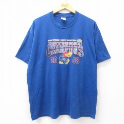 ジャージーズ 00s 半袖Tシャツ カンザスジェイホークス ブルー XL | 古着