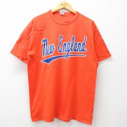 XL★古着 ラッセル 半袖 ビンテージ Tシャツ メンズ 00年代 00s new england コットン クルーネック オレンジ 25jul11 中古