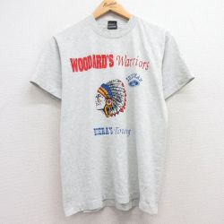 M★古着 フルーツオブザルーム 半袖 ビンテージ Tシャツ メンズ 90年代 90s インディアン カエル フォード Ford クルーネック USA製 薄グレー 霜降り 25jul11 中古
