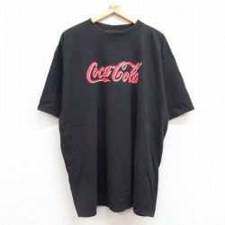 XL★古着 半袖 ビンテージ Tシャツ メンズ 00年代 00s コカコーラ 大きいサイズ コットン クルーネック USA製 黒 ブラック 25jul11 中古