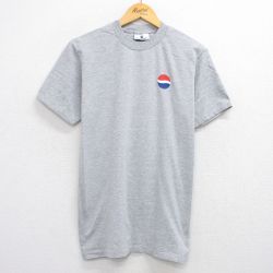 M★古着 半袖 ビンテージ Tシャツ メンズ 90年代 90s ペプシ クルーネック USA製 グレー 霜降り 25jul12 中古