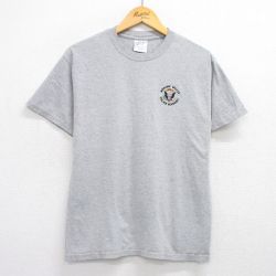 M★古着 半袖 ビンテージ Tシャツ メンズ 00年代 00s マンレイ モーホークバレー ポリス クルーネック グレー 霜降り 25jul12 中古