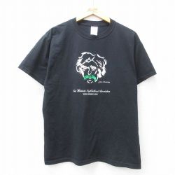【50%OFF】L★古着 ジャージーズ 半袖 ビンテージ Tシャツ メンズ 00年代 00s LINDY PACKRD クルーネック 黒 ブラック 25jul16 中古