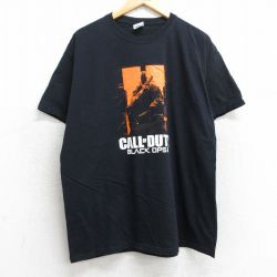 XL★古着 フルーツオブザルーム 半袖 ビンテージ Tシャツ メンズ 00年代 00s ゲーム コールオブデューティ コットン クルーネック 黒 ブラック 25jul16 中古