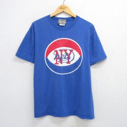 L★古着 半袖 ビンテージ Tシャツ メンズ 00年代 00s NBA ブルックリンネッツ ヴィンスカーター 15 コットン クルーネック 青 ブルー バスケットボール 25jul24 中古
