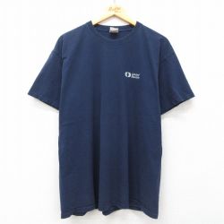 XL★古着 フルーツオブザルーム 半袖 ビンテージ Tシャツ メンズ 00年代 00s United Rentals コットン クルーネック 紺 ネイビー 25jul24 中古