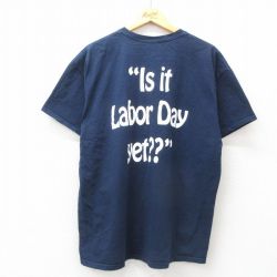 00s 半袖Tシャツ Labor Pay ネイビー XL | 古着