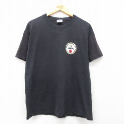 L★古着 半袖 ビンテージ Tシャツ メンズ 00年代 00s BALTOPS 鳥 コットン クルーネック 黒 ブラック 25jul19 中古