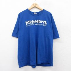 00s 半袖Tシャツ HIGH POINTEプリント ブルー XL | 古着