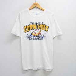 00s 半袖Tシャツ CORN HOLE ホワイト XL | 古着