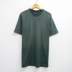 【50%OFF】ピューリタン 00s 半袖Tシャツ ボーダー グリーン L | 古着