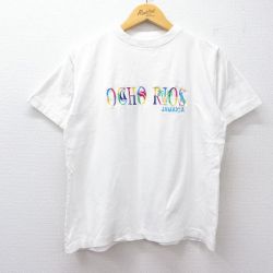L★古着 半袖 ビンテージ Tシャツ メンズ 90年代 90s OCHO RIOS 刺繍 コットンクルーネック 白 ホワイト 25jul26 中古