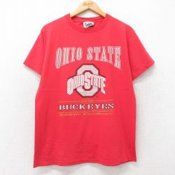 【50%OFF】リー 90s 半袖Tシャツ オハイオバックアイズ レッド L | 古着