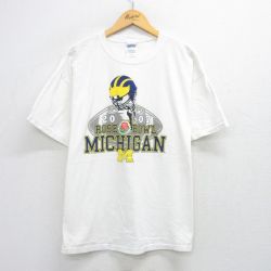 00s 半袖Tシャツ ミシガンローズボウル ホワイト XL | 古着