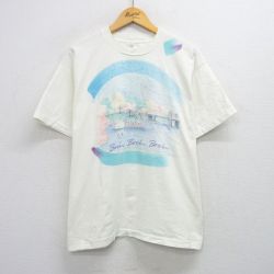 XL★古着 フルーツオブザルーム 半袖 ビンテージ Tシャツ メンズ 90年代 90s ボストン コットン クルーネック 生成り 25jul28 中古