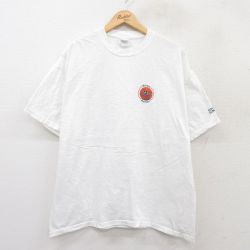 XL★古着 ヘインズ Hanes 半袖 ビンテージ Tシャツ メンズ 00年代 00s RISING RESORT バスケットボール 大きいサイズ コットン クルーネック 白 ホワイト 25jul28 中古