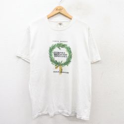 フルーツオブザルーム 00s 半袖Tシャツ POLK SENIOR GAMESプリント ホワイト L | 古着