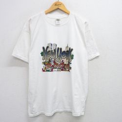 XL★古着 フルーツオブザルーム 半袖 ビンテージ Tシャツ メンズ 00年代 00s ニューヨーク 大きいサイズ クルーネック 白 ホワイト 25jul28 中古