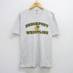 【50%OFF】フルーツオブザルーム 00s 半袖Tシャツ BROCKPORT グレー XL | 古着